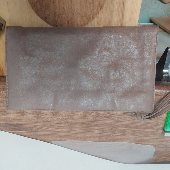 Vintage* Taupe 70s Wristlet Handbag - Picture 7 of 12